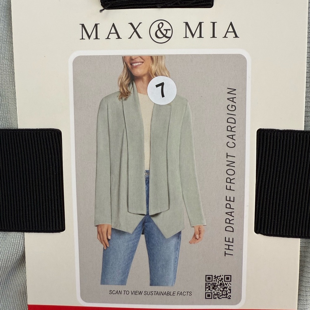 Max & Mia Women's Light Gray Drape Front Blazer